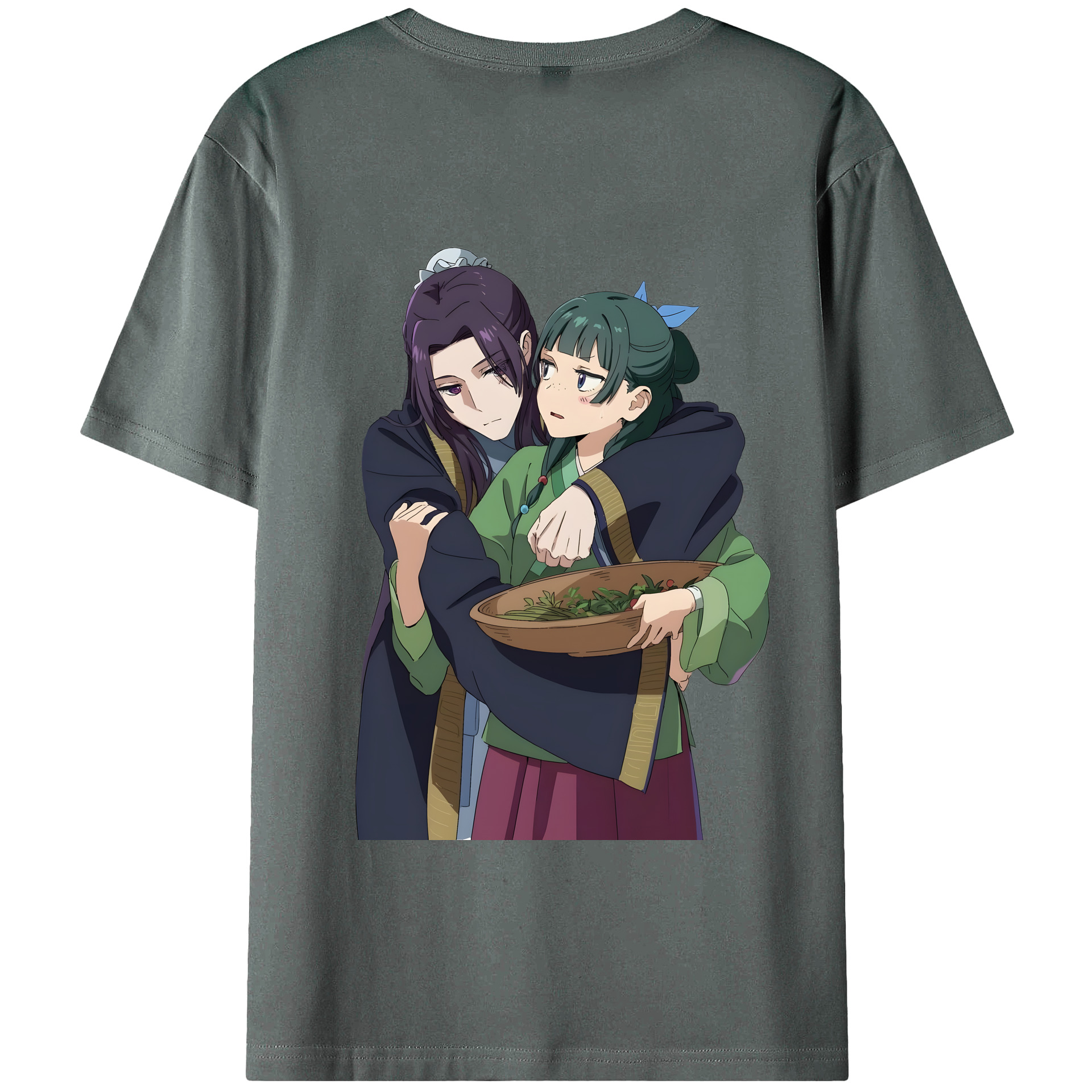 （画像用） 薬屋のひとりごと The Apothecary Diaries 綿100％ メンズ半袖Tシャツ（バックプリント） 通気性
